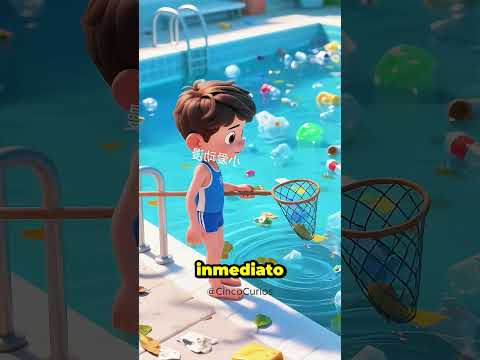 Limpié toda la basura de la piscina 😱