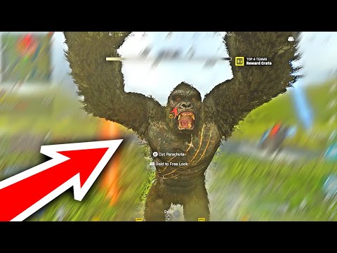 I LANDED ON A MONKEY IN WARZONE #shorts