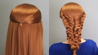 New Braiding Hairstyle - Easy Heatless Back To School Hairstyle #shorts