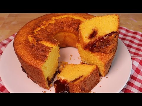 BOLO DE MILHO COM GOIABADA E REQUEIJÃO CREMOSO - FEITO NO LIQUIDIFICADOR