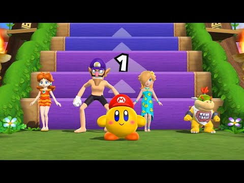 Step It Up Battle - Daisy vs Waluigi vs Rosalina vs Bowser Jr. | Mario Party 9