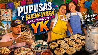 Pupusas y alegría siempre en el trabajo de la Niña Yk 😉😎🤣