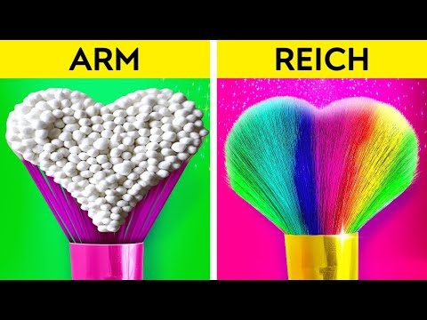 REICH vs. ARM KUNST-CHALLENGE 💰🖍️ Wie zeichnet man ein Porträt? Mal-Hacks auf 123 GO! FOOD