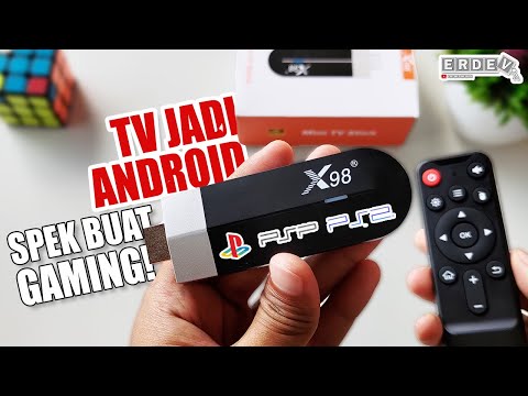 PAKE ANDROID TV STICK SPEK GAHAR BISA BUAT GAMING! - Unboxing & Review Mini TV Stick X98 S500