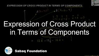 Expression of Cross Product in Terms of Components