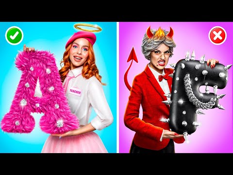 Bon Professeur VS Mauvais Professeur || Hacks Scolaires fous et Situations Drôles et Réalistes!