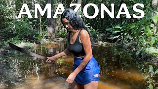 LIMPAMOS  NOSSO IGARAPÉ EM UM DIA TRABALHO NA ROÇA - INTERIOR DO AMAZONAS