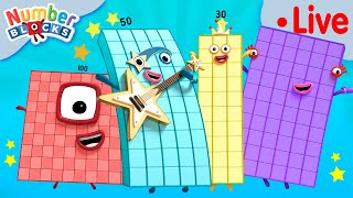 🔴¡MATEMÁTICAS COLORIDAS!🌈Maratón en vivo de Numberblocks en Español! ¡Episodios Completos! 123