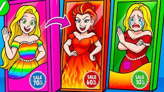 [🐾paper diy🐾] Rich vs Poor vs Giga Rich Girls Rapunzel and Fire Dress Design - Rapunzel Family