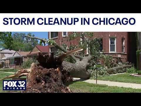 Cleanup continues around Chicago after night of powerful storms