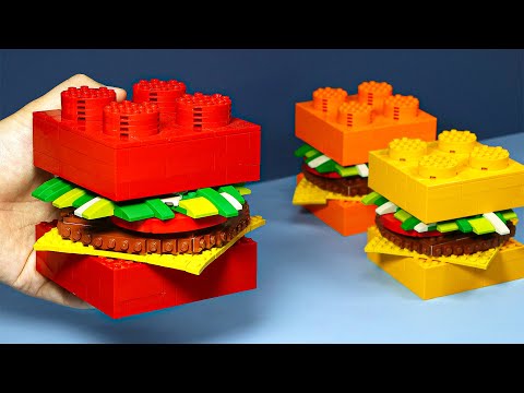 I Tried HUGE LEGO Brick Burgers to "Surprise Me" Challenge!