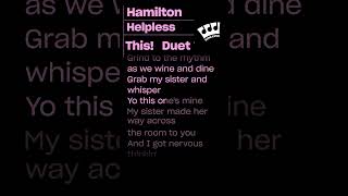 Hamilton - Helpless (Mini Karaoke) One of musical theatres greatest love songs! ❤️