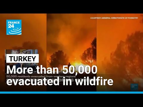 YouTube video thumbnail: More Than 50,000 Evacuated as Turkey Wildfires Rage