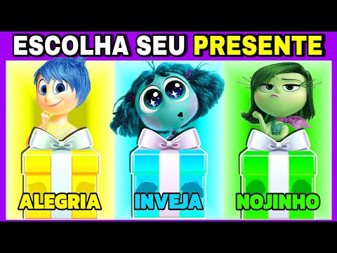 🎁 ESCOLHA O SEU PRESENTE | Alegria 🤩 | Inveja 🥺 | Nojinho 🤢 Divertidamente 2 #buuquiz #macaquiz