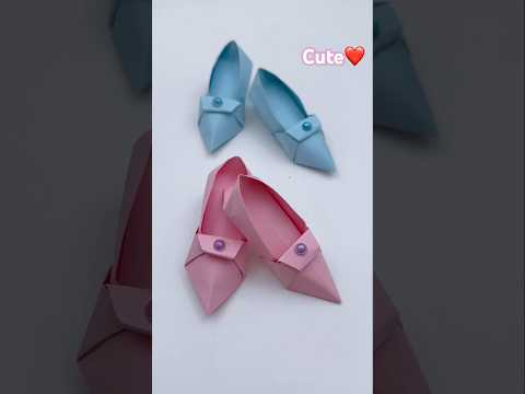 DIY mini Shoe 👠#shorts #art #craft #youtubeshorts #amazing #papercraft #artandcraft #mini