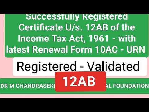 Income Tax 12AB Validation 