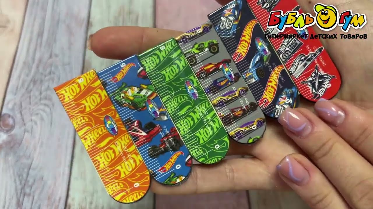 Закладки магнитные Hot Wheels 6шт - видео