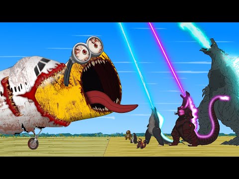 Rescue GODZILLA & KONG From MINION TRAIN EATER: HUNGRY STAR??? | Godzilla - KONG & MINION CARTOON