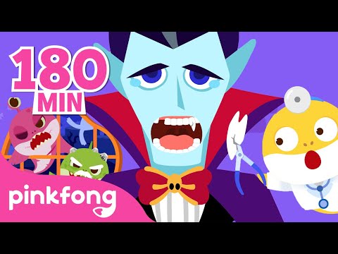 Zombie Shark Cartoon & Vampire's Hospital Play | Halloween Song & Story Compilation | Pinkfong