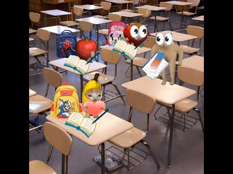 Baby Banana Cat School Day 😺❤️ #catmemes #cat #shorts #fyp #bananacat