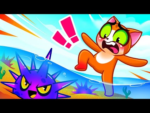 Play Safe At The Beach! 🏖️ Safety in the Swimming Pool Song 🌟 Good Stories For Kids by Purr-Purr