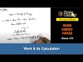 Work and Energy Concepts