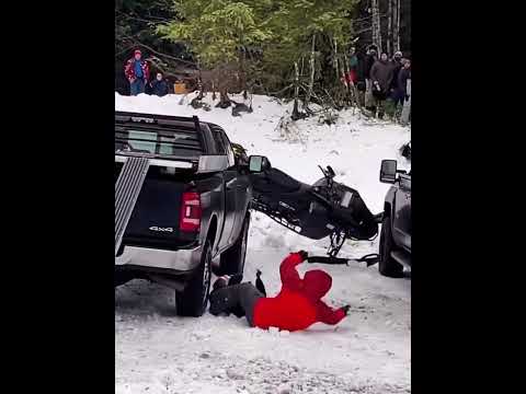 How to load your snowmobile in the back of your truck