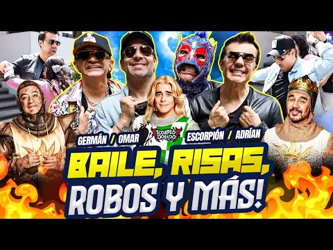 Omar Chaparro, Adrian Uribe y Germán Ortega con Escorpión #AlVolante Manifestándonos en Tv Azteca