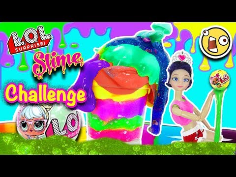 LOL SLIME Challenge con Marinette y Adrien y Barbie