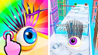 Modern Dream Lashes Race 3D - Make Makeup Eyelash Run - iOS Android GamePlay #19