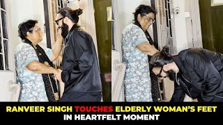 Ranveer Singh Humbly Touches Elderly Lady’s Feet Outside Dubbing Studio