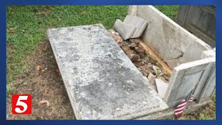 Vandals destroy tomb of Murfreesboro founder