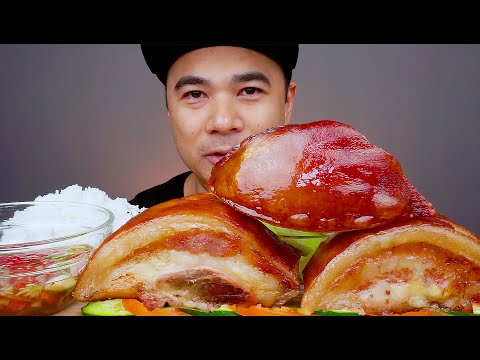 ROASTED PORK JOWL | MUKBANG ASMR | LECHON PISNGI NG BABOY | ALFIE EATS