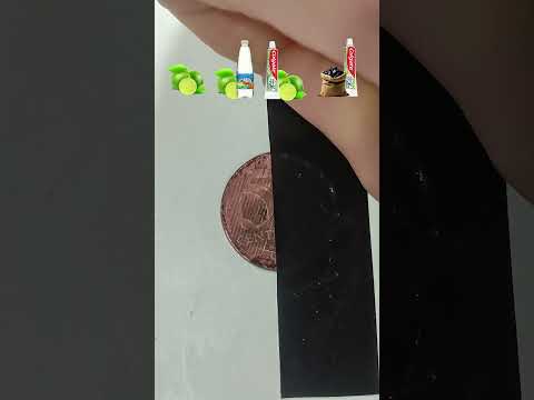 será que esses produtos conseguem limpar a moeda #satisfatório #moeda