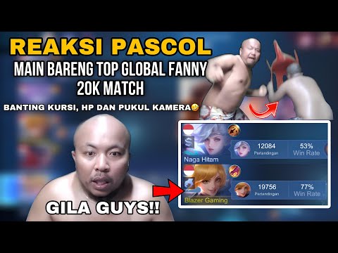 REAKSI PASCOL MELIHAT TOP GLOBAL FANNY 20.000 RIBU MATCH!! DILANTIK JADI KETUA NGAKAK BANGET PLSS😭🤣
