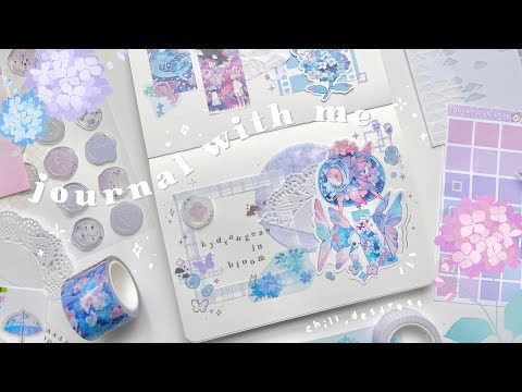 journal with me 🫧 chill crafting session | destress, asmr