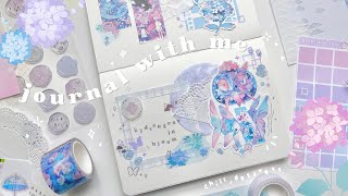 journal with me 🫧 chill crafting session | destress, asmr