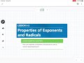 Exploring Properties of Exponents and Radicals