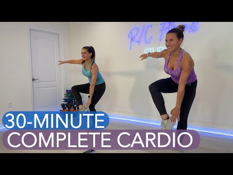 30-MIN. SUPER SWEATY, FAT BURNING CARDIO / 15 MIN HIIT + 15 MIN AEROBIC FLOW / NO JUMP MODIFICATIONS