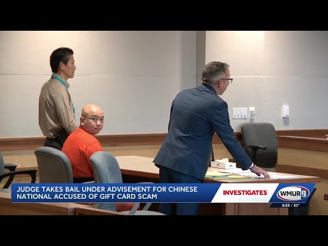 YouTube video thumbnail: Judge Takes Bail Under Advisement for Chinese National Accused of Gift Card Scam