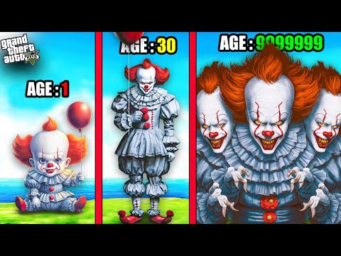 BABY PENNYWISE To KILLER PENNYWISE GTA 5 | SHINCHAN and CHOP