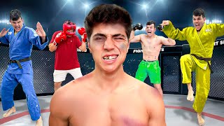 Culturista se Enfrenta a 4 Artes Marciales en 24h!