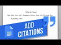Citations and Bibliography in Google Docs