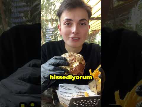 ALTIN HAMBURGER YEDİM #shorts