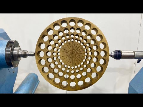 This Thing Spins BOTH Ways At Once !! #woodturning