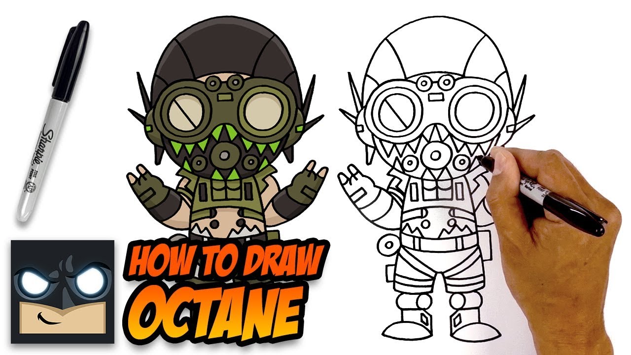 How to Draw Octane - Apex Legends - Step-by-Step Tutorial