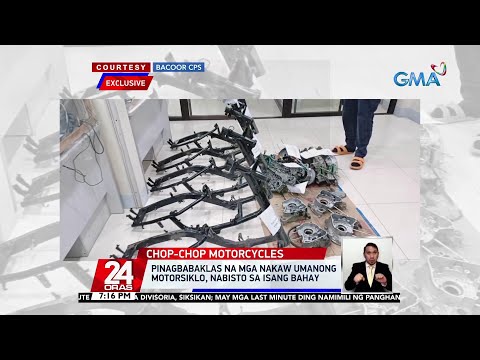 Pinagbabaklas Na Mga Nakaw Umanong Motorsiklo Nabisto Sa Isang Bahay