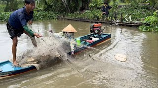 1649 / Cách bao lưới lặn đuổi cá của ngư dân Miền Tây
