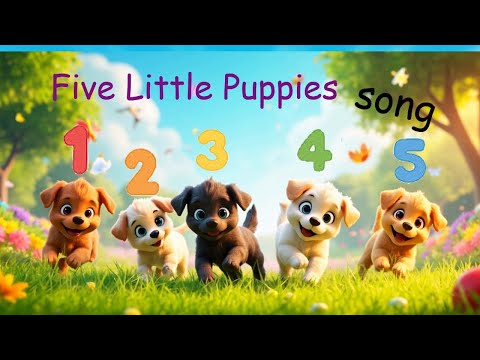 5 Little puppies (Learn number Song) | Nursery Rhymes & Kids Songs