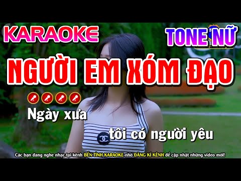 Người Em Xóm Đạo Karaoke Nhạc Sống Tone Nữ | Bến Tình Karaoke